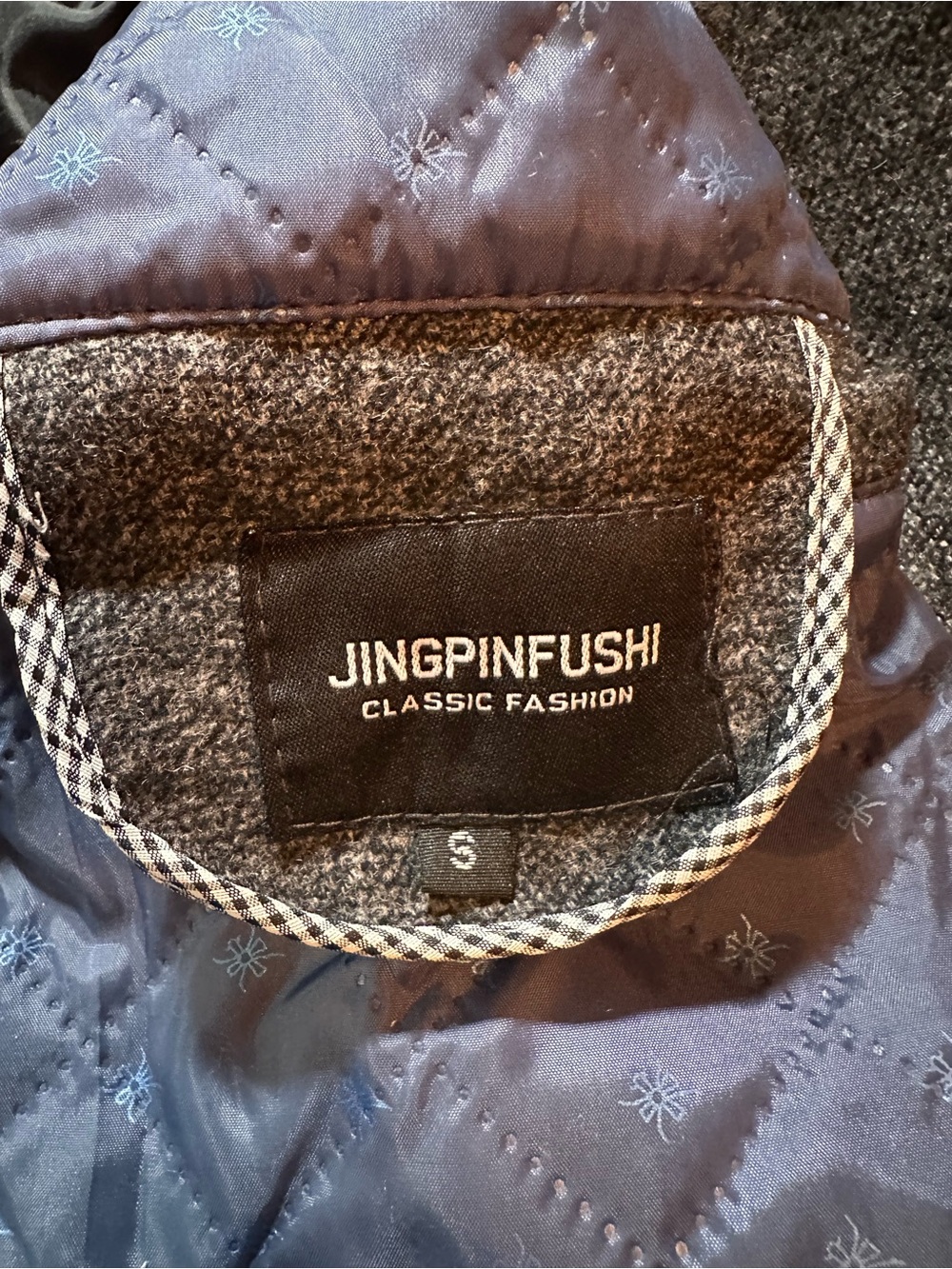 Jingpinfushi • Men’s Charcoal Grey Long Wool Blend Peacoat - Picture 12 of 16